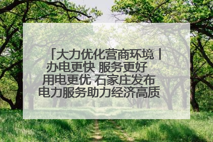 大力优化营商环境丨办电更快 服务更好 用电更优 石家庄发布电力服务助力经济高质量发展八项措施